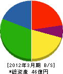 沢田工務店 貸借対照表 2012年3月期 沢田工務店 貸借対照表 2012年3月期