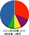 日本ビルテクノス 貸借対照表 2012年4月期 日本ビルテクノス 貸借対照表 2012年4月期