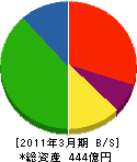 王子不動産 貸借対照表 2011年3月期 王子不動産 貸借対照表 2011年3月期