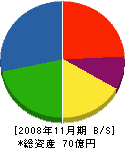 中道組 貸借対照表 2008年11月期 中道組 貸借対照表 2008年11月期