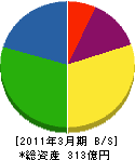 中電不動産 貸借対照表 2011年3月期 中電不動産 貸借対照表 2011年3月期