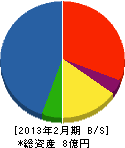 井上建設 貸借対照表 2013年2月期 井上建設 貸借対照表 2013年2月期