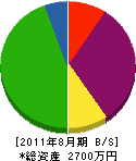 津川 貸借対照表 2011年8月期 津川 貸借対照表 2011年8月期