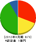 小島工務店 貸借対照表 2012年8月期 小島工務店 貸借対照表 2012年8月期