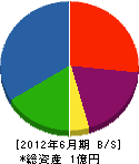 ワタナベ建材土木 貸借対照表 2012年6月期 ワタナベ建材土木 貸借対照表 2012年6月期