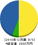 大已建設 貸借対照表 2010年12月期 大已建設 貸借対照表 2010年12月期