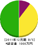 金井緑美園 貸借対照表 2011年12月期 金井緑美園 貸借対照表 2011年12月期