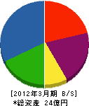 太平産業 貸借対照表 2012年3月期 太平産業 貸借対照表 2012年3月期
