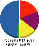 電通工業 貸借対照表 2012年3月期 電通工業 貸借対照表 2012年3月期