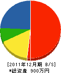すみれ園管電工 貸借対照表 2011年12月期 すみれ園管電工 貸借対照表 2011年12月期