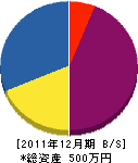成和地建 貸借対照表 2011年12月期 成和地建 貸借対照表 2011年12月期