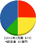 中日建設 貸借対照表 2012年2月期 中日建設 貸借対照表 2012年2月期