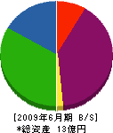 篠田屋 貸借対照表 2009年6月期 篠田屋 貸借対照表 2009年6月期