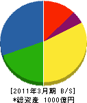 新東工業 貸借対照表 2011年3月期 新東工業 貸借対照表 2011年3月期