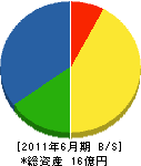 古畑総合建装 貸借対照表 2011年6月期 古畑総合建装 貸借対照表 2011年6月期