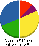 フジコンストラクト 貸借対照表 2012年6月期 フジコンストラクト 貸借対照表 2012年6月期