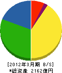 中電工 貸借対照表 2012年3月期 中電工 貸借対照表 2012年3月期