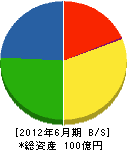 北信土建 貸借対照表 2012年6月期 北信土建 貸借対照表 2012年6月期