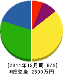 児玉設備工業 貸借対照表 2011年12月期 児玉設備工業 貸借対照表 2011年12月期