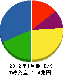 積水ハウス 貸借対照表 2012年1月期 積水ハウス 貸借対照表 2012年1月期