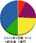 松原設備工業 貸借対照表 2012年9月期 松原設備工業 貸借対照表 2012年9月期