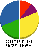 三輪運輸工業 貸借対照表 2012年3月期 三輪運輸工業 貸借対照表 2012年3月期