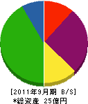 眞栄 貸借対照表 2011年9月期 眞栄 貸借対照表 2011年9月期