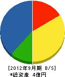 森塗装 貸借対照表 2012年9月期 森塗装 貸借対照表 2012年9月期