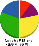 高野塗装店 貸借対照表 2012年9月期 高野塗装店 貸借対照表 2012年9月期