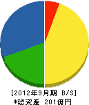 昭電 貸借対照表 2012年9月期 昭電 貸借対照表 2012年9月期