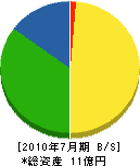 東邦ステンレス工業 貸借対照表 2010年7月期 東邦ステンレス工業 貸借対照表 2010年7月期