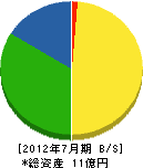 東邦ステンレス工業 貸借対照表 2012年7月期 東邦ステンレス工業 貸借対照表 2012年7月期