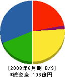 北信土建 貸借対照表 2008年6月期 北信土建 貸借対照表 2008年6月期