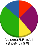 辻創建 貸借対照表 2012年4月期 辻創建 貸借対照表 2012年4月期