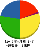 竹延 貸借対照表 2010年8月期 竹延 貸借対照表 2010年8月期