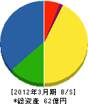 中電工業 貸借対照表 2012年3月期 中電工業 貸借対照表 2012年3月期