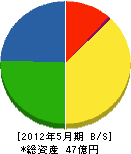 三河商事 貸借対照表 2012年5月期 三河商事 貸借対照表 2012年5月期