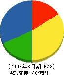 ロンタイ 貸借対照表 2008年8月期 ロンタイ 貸借対照表 2008年8月期