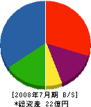 野崎組 貸借対照表 2008年7月期 野崎組 貸借対照表 2008年7月期