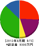 藤沢鉄工 貸借対照表 2012年4月期 藤沢鉄工 貸借対照表 2012年4月期