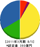 セコム上信越 貸借対照表 2011年3月期 セコム上信越 貸借対照表 2011年3月期