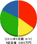 マル正伊藤畳店 貸借対照表 2012年9月期 マル正伊藤畳店 貸借対照表 2012年9月期