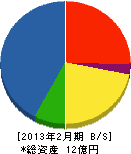 コバヤシ工業 貸借対照表 2013年2月期 コバヤシ工業 貸借対照表 2013年2月期