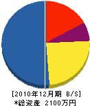 辰巳水道電気工事 貸借対照表 2010年12月期 辰巳水道電気工事 貸借対照表 2010年12月期