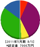 小佐野土建 貸借対照表 2011年5月期 小佐野土建 貸借対照表 2011年5月期