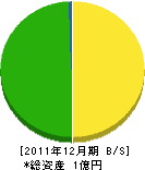 鳥海康男 貸借対照表 2011年12月期 鳥海康男 貸借対照表 2011年12月期