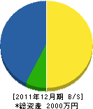 岩﨑通信 貸借対照表 2011年12月期 岩﨑通信 貸借対照表 2011年12月期
