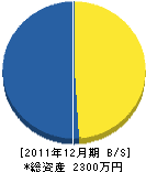 小南製作所 貸借対照表 2011年12月期 小南製作所 貸借対照表 2011年12月期