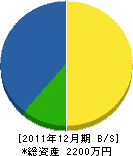 楠本造園 貸借対照表 2011年12月期 楠本造園 貸借対照表 2011年12月期