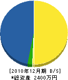 天満建設 貸借対照表 2010年12月期 天満建設 貸借対照表 2010年12月期
